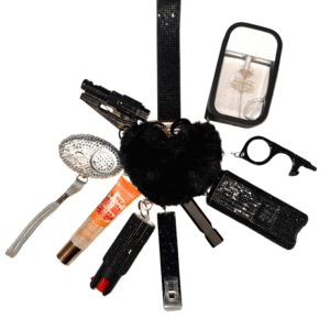 black bling safety defense keychain