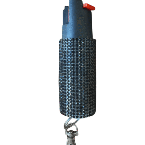 black bling pepper spray keychain
